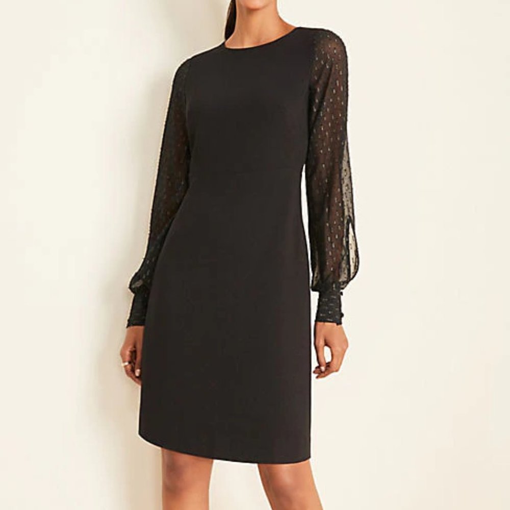 Shimmer clip sleeve Shift  Dress